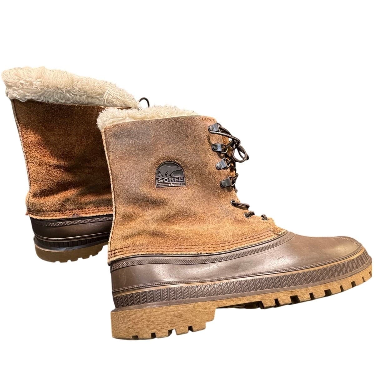 Sorel Kaufman Vintage Steel Shank Pac Boots Mens 13 Made In Canada Wool Liner - Thumbnail 8