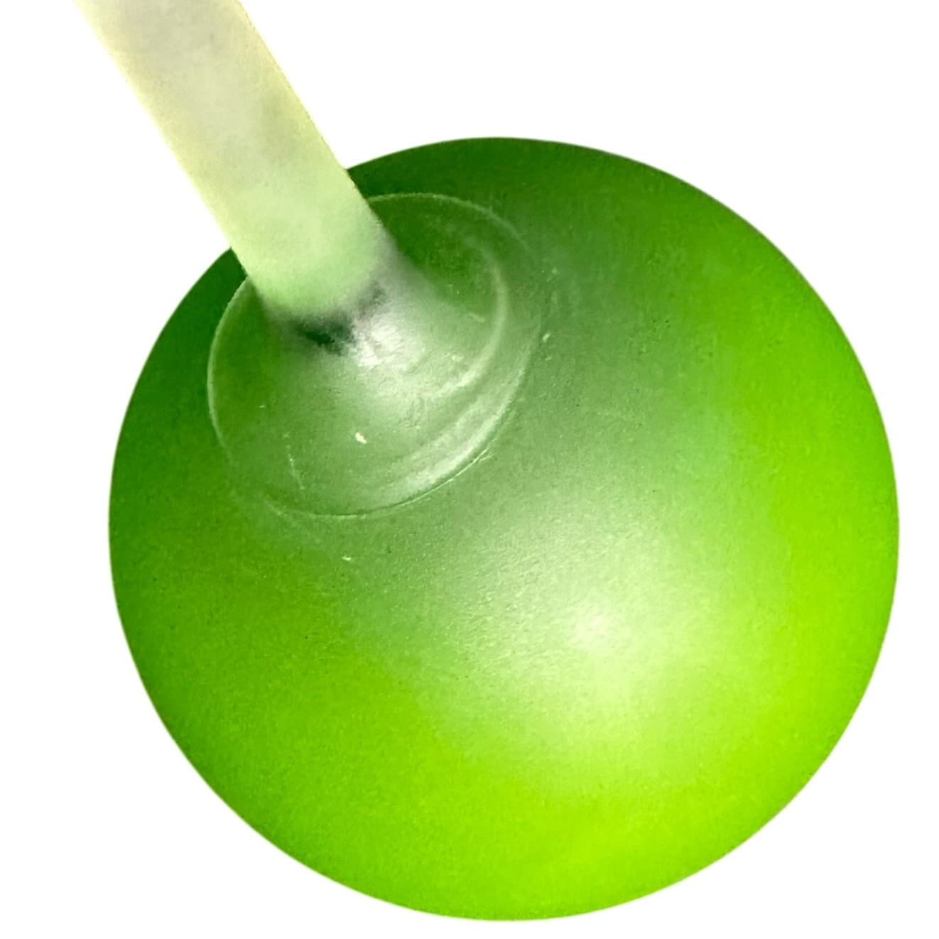 Murano Carlo Moretti 1960s Satinato Handblown Green Stemmed Vase-10.5" H-Italy - Thumbnail 6