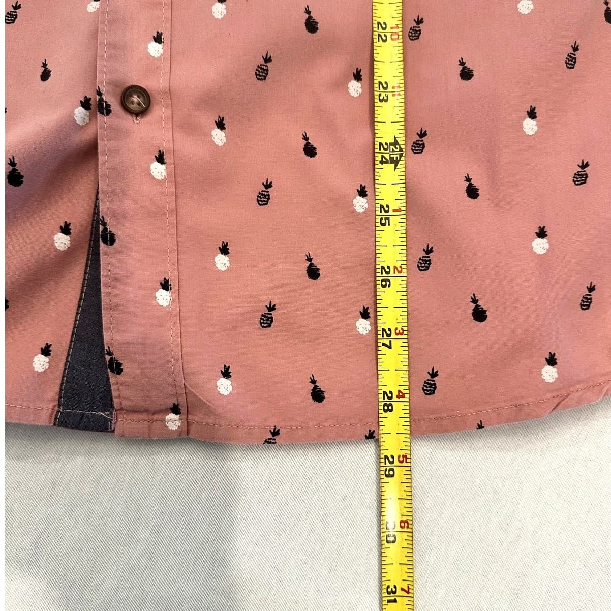Sunrise Kingdom Men’s Pink & Pineapple Button Down Shirt Men's Size L Excellent - Thumbnail 11