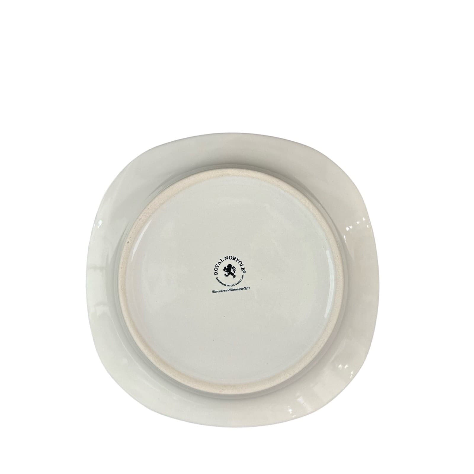 Royal Norfolk Contemporary White Stoneware 8-3/4" Square Salad Plates Set of 4 - Thumbnail 4