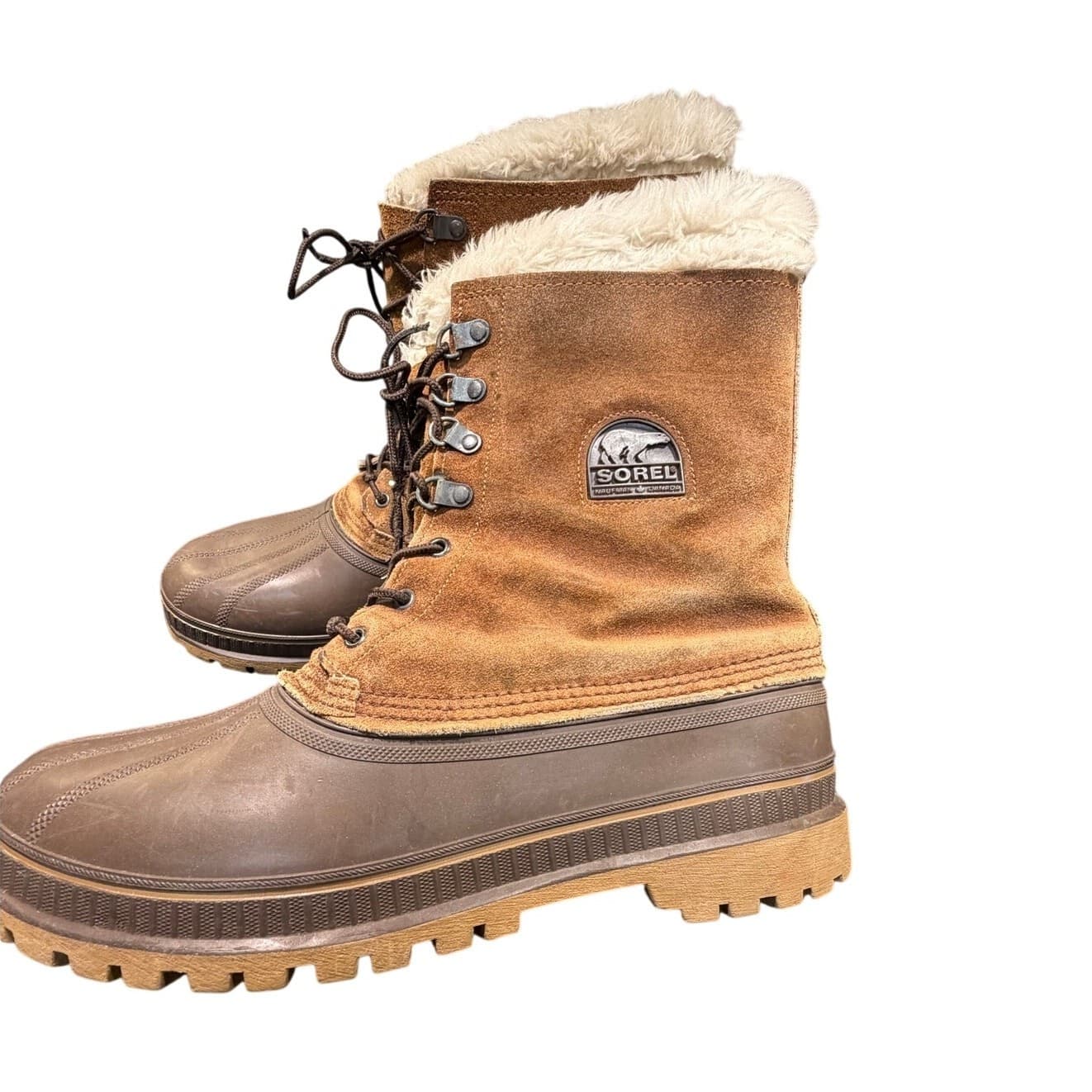 Sorel Kaufman Vintage Steel Shank Pac Boots Mens 13 Made In Canada Wool Liner - Thumbnail 10