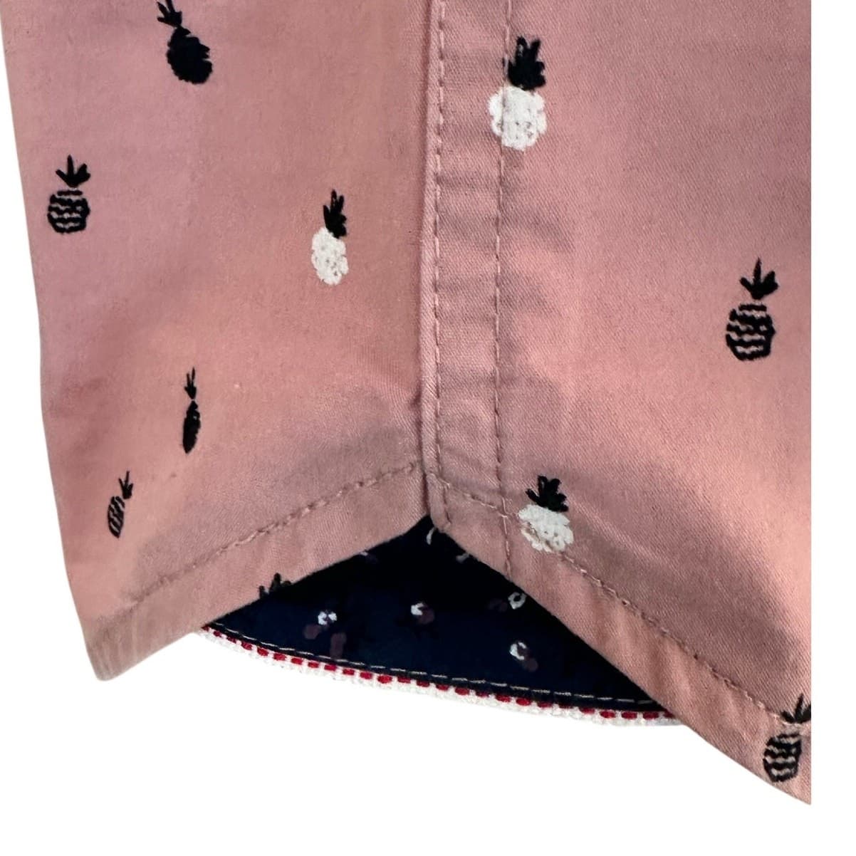 Sunrise Kingdom Men’s Pink & Pineapple Button Down Shirt Men's Size L Excellent - Thumbnail 6