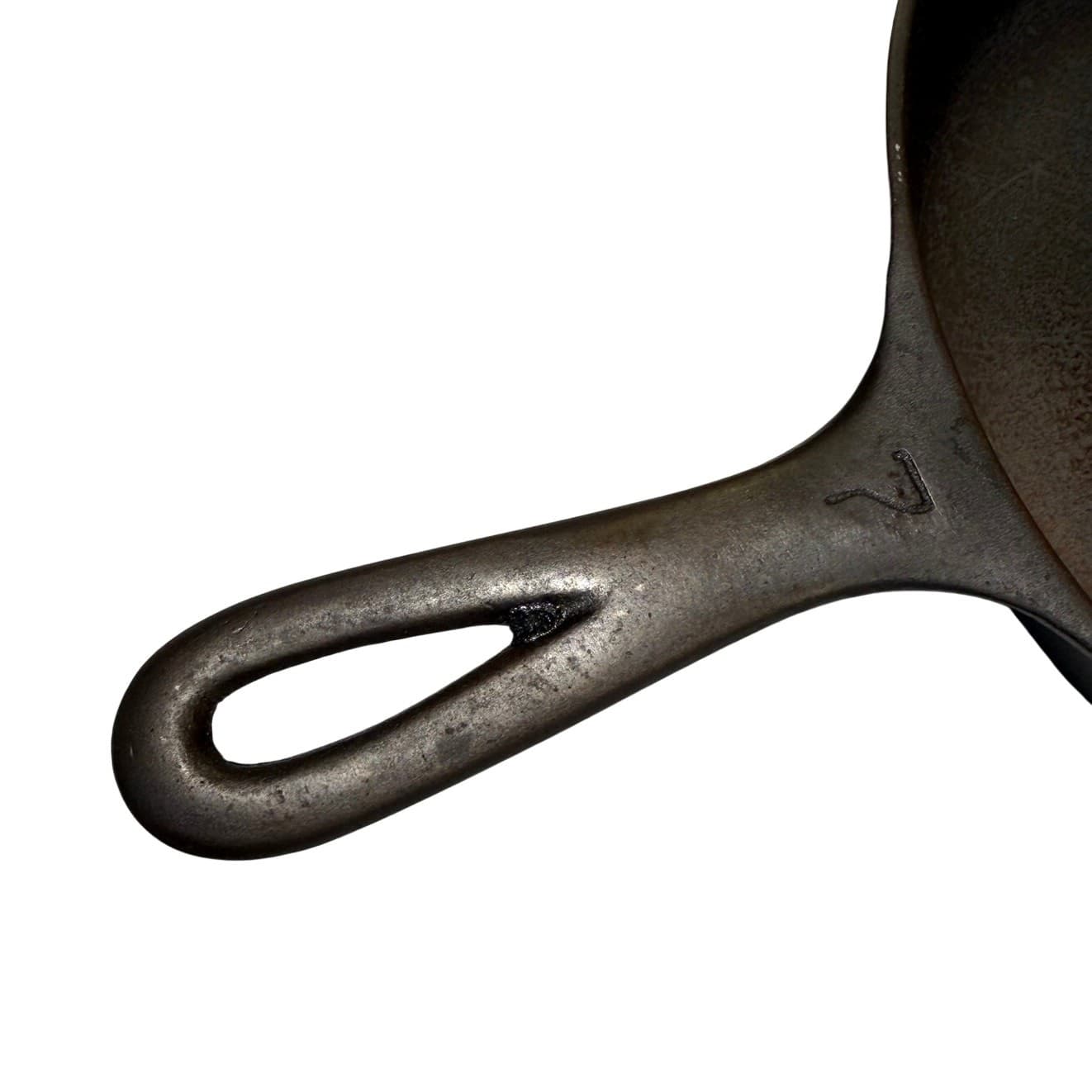 Griswold #7 Vintage Cast Iron Skillet-Flat 701 Block Logo Erie PA Seasoned USA - Thumbnail 11