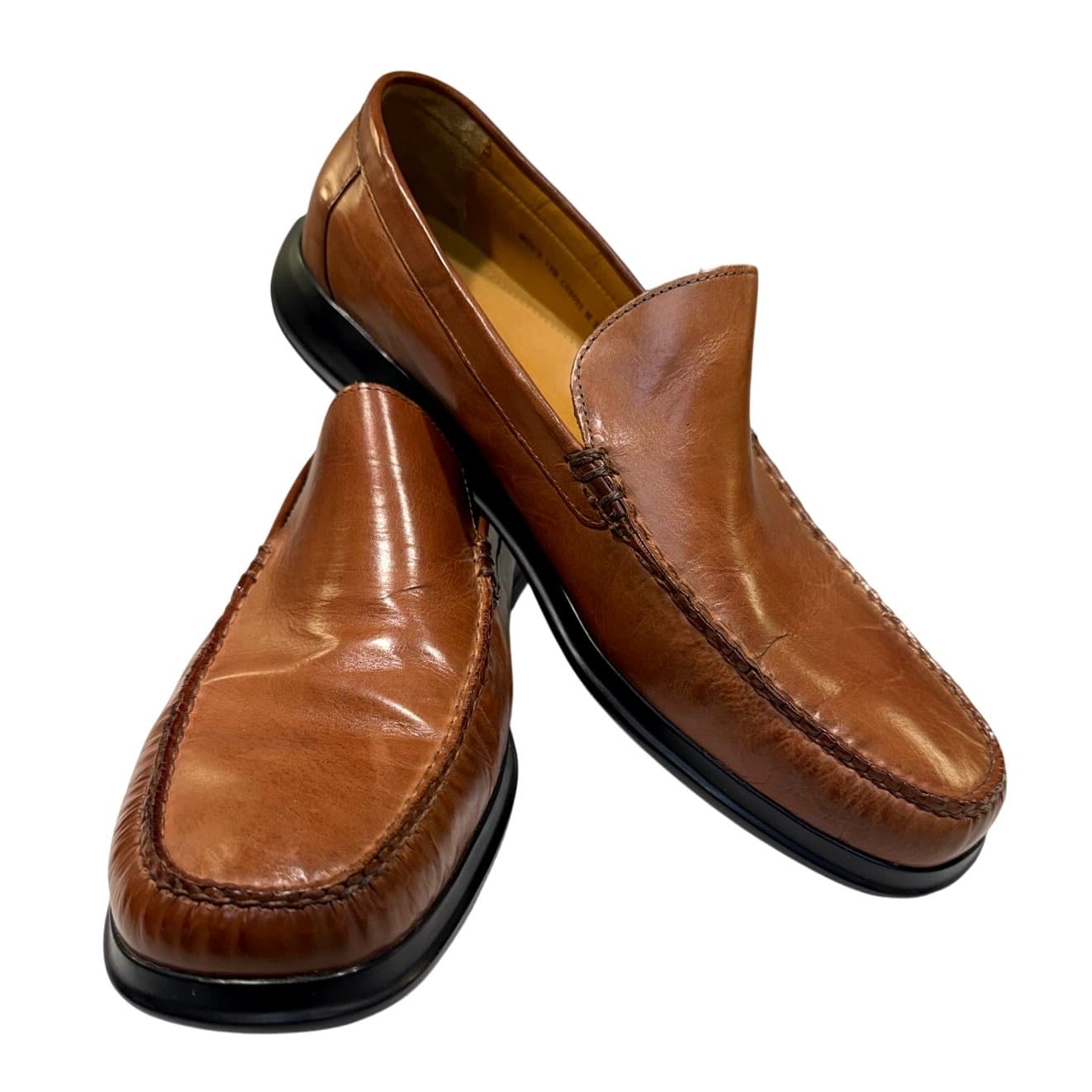 Cole Haan Air Dempsey Venetian Loafers Mens 13M Brown Papaya Calf Leather C08093