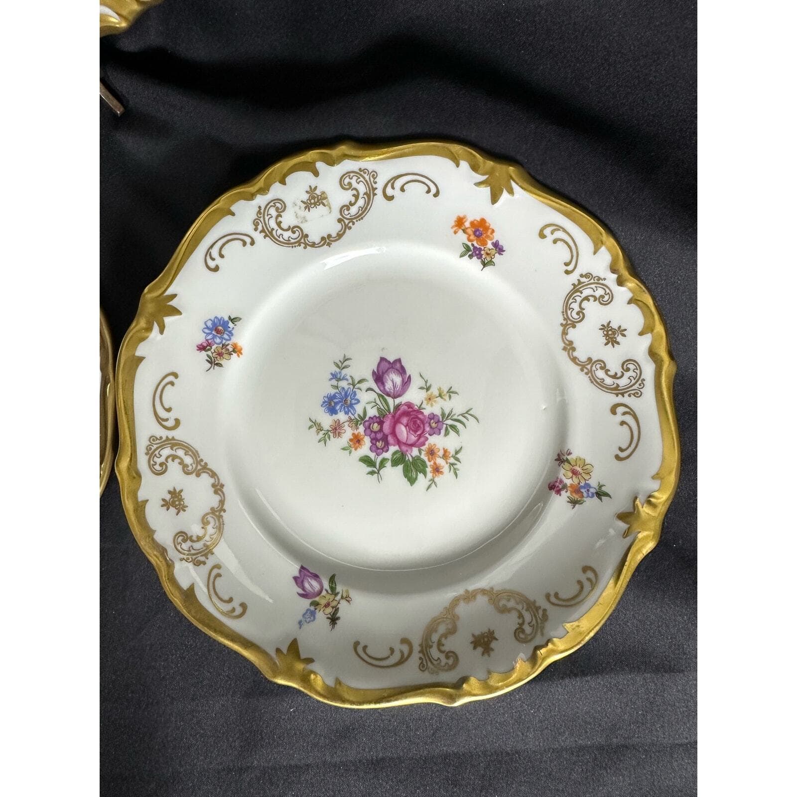 REICHENBACH GDR Dinner, Salad, Bread & Butter, Saucer Plates-RARE-One Set of 4 - Thumbnail 5