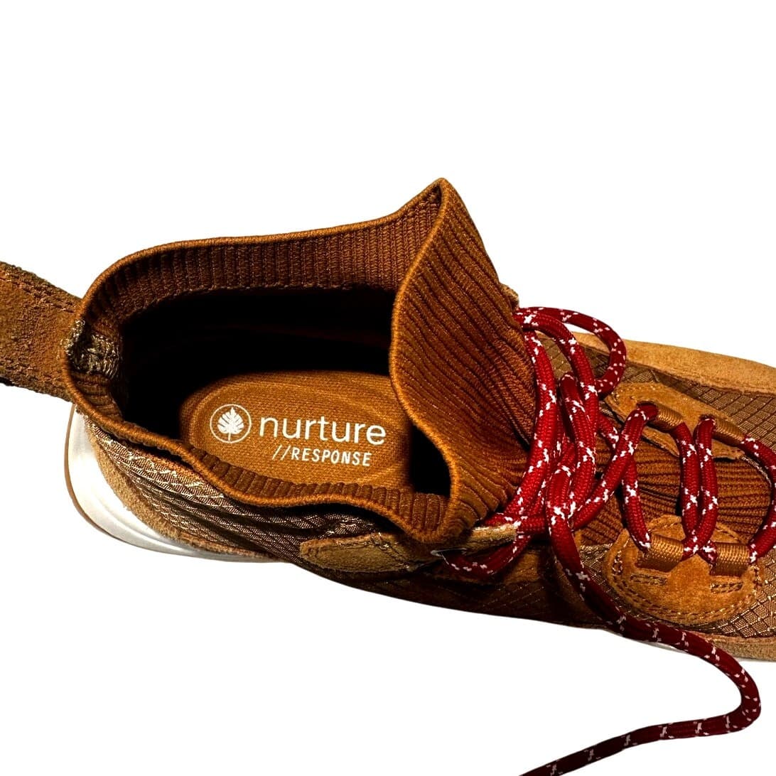 Nurture Response Elias Mixed Platform Hightop Sneakers Tan Beet Women's Size 8 - Thumbnail 5