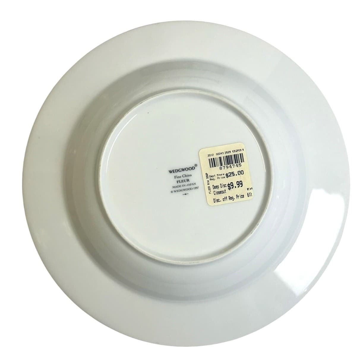 Wedgwood Vintage 1997 "Fleur" 9" Large Rim Soup/Pasta Bowls-Excellent-Set of 6 - Thumbnail 8