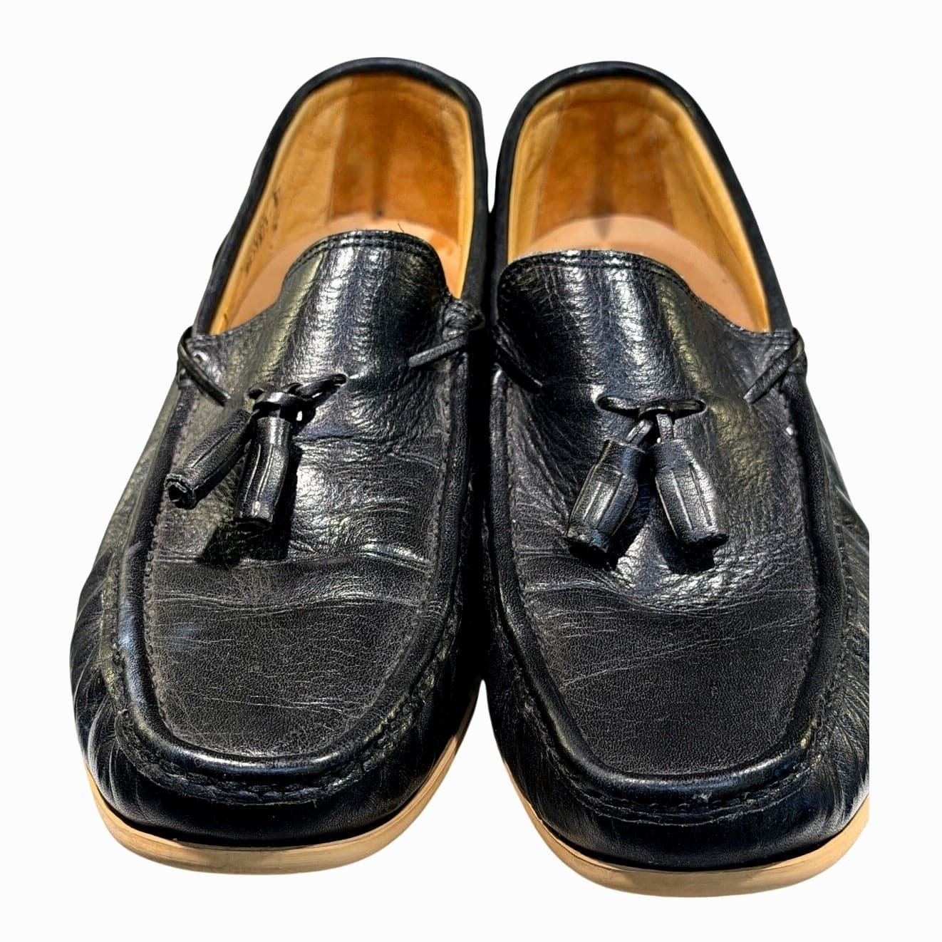 Regal Vintage Pasadena Tassel Loafers Mens 13 D Black Leather Moc Toes Shoes Box - Thumbnail 2