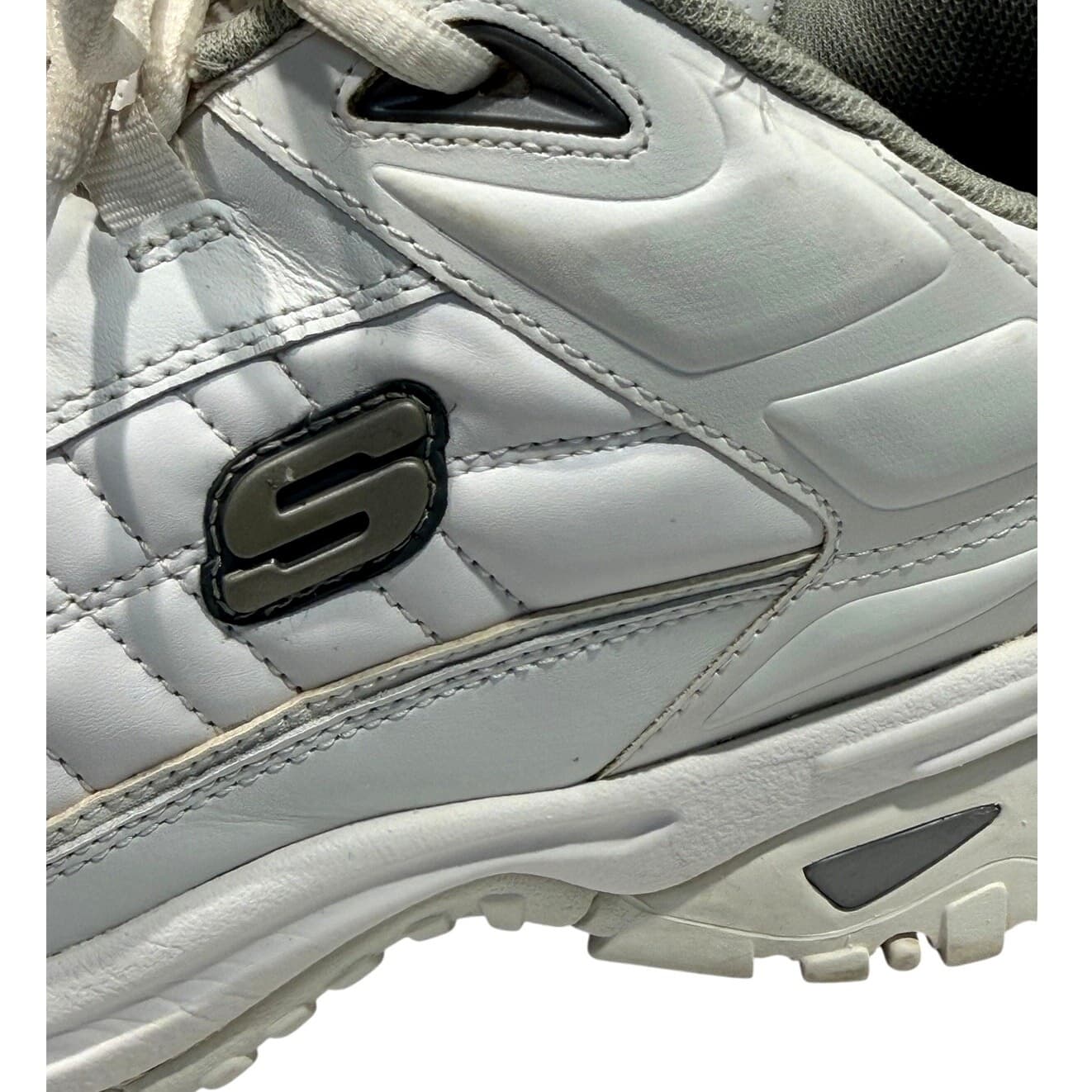 Skechers 50081 Mens Size 15 White Walking Athletic Shoes Comfort Sneakers - Thumbnail 4