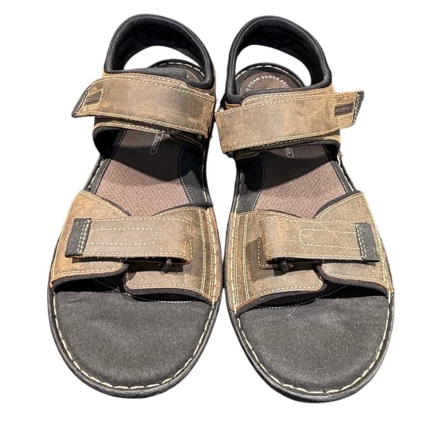 Rockport TruTech Sandals Mens Size 14 H80295 Brown Adjustable Comfort Walking - Thumbnail 8