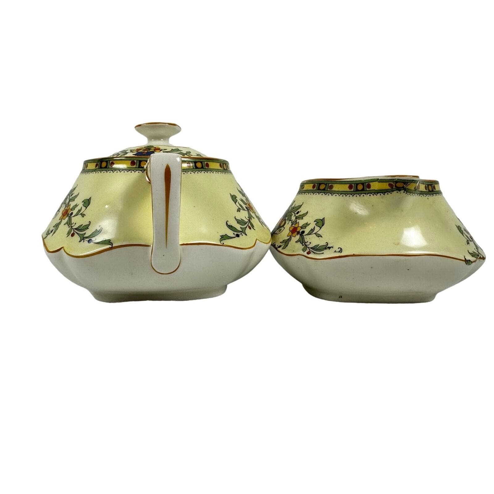 Crown Ducal Ware England 72944 Antique 1930's Creamer & Sugar Bowl w/Lid-Read! - Thumbnail 5