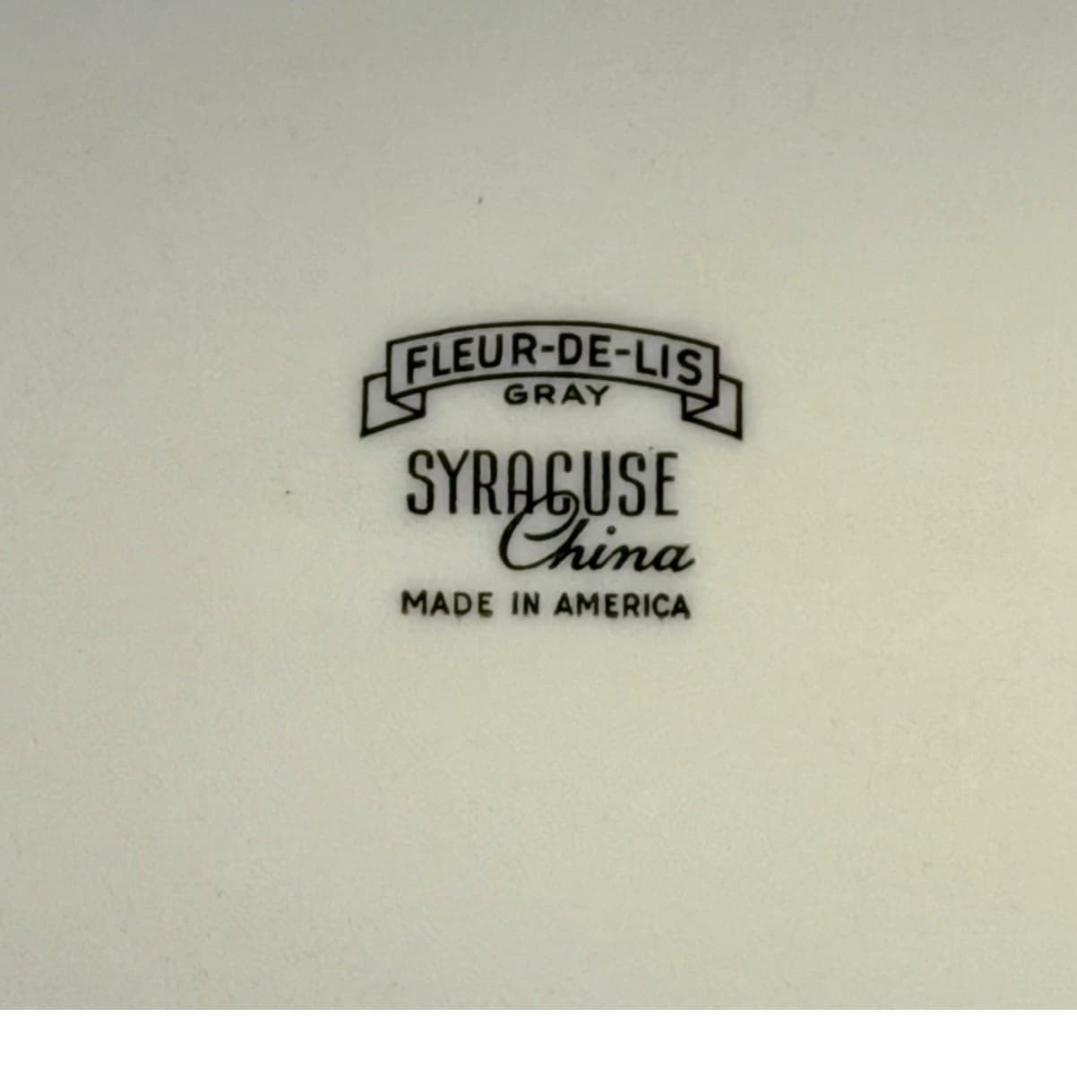 Syracuse Retired 1962-1966 'Fleur De Lis Gray' 14 x 10 Oval Serving Platter-Rare - Thumbnail 7