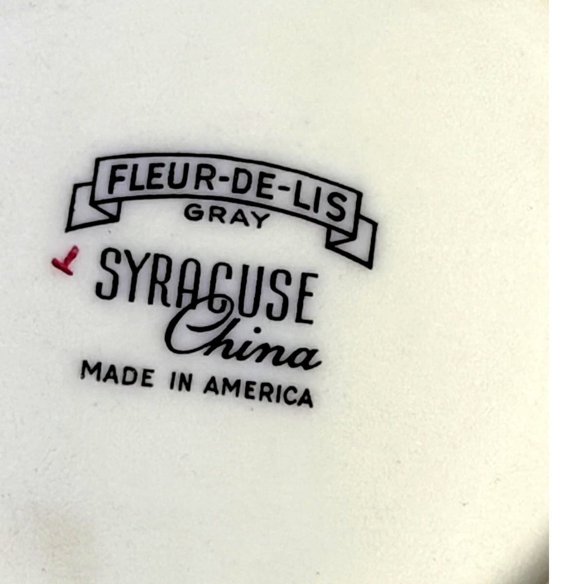 Syracuse Retired 1962-1966 'Fleur De Lis Gray' 5-Piece Place Setting-Rare - Thumbnail 5
