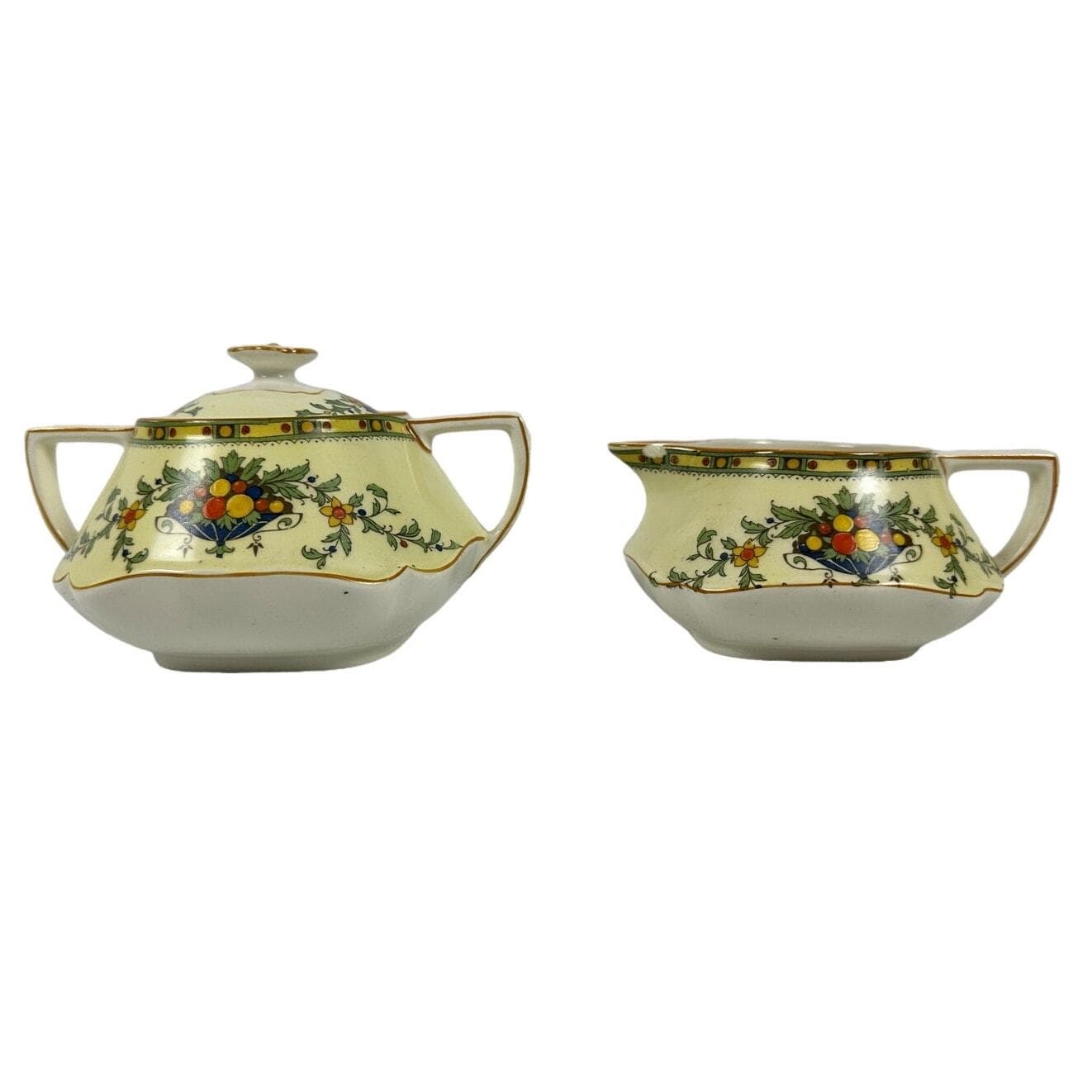 Crown Ducal Ware England 72944 Antique 1930's Creamer & Sugar Bowl w/Lid-Read! - Thumbnail 2