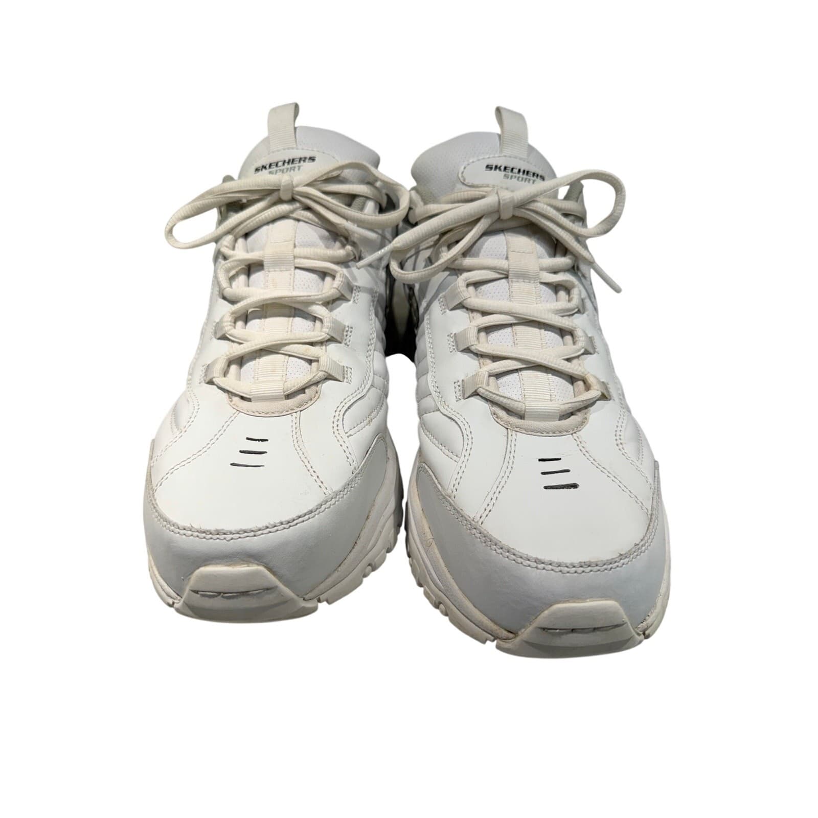 Skechers 50081 Mens Size 15 White Walking Athletic Shoes Comfort Sneakers - Thumbnail 7