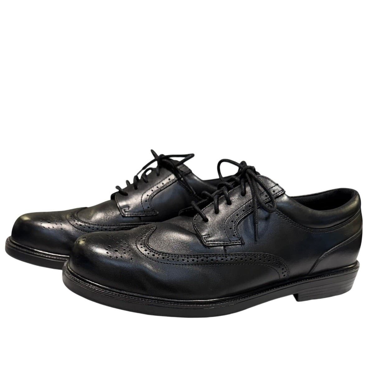 Nunn Bush Adams Mens 14M Black Leather Wingtip Oxford Dress Shoes Comfort GelBox - Thumbnail 3
