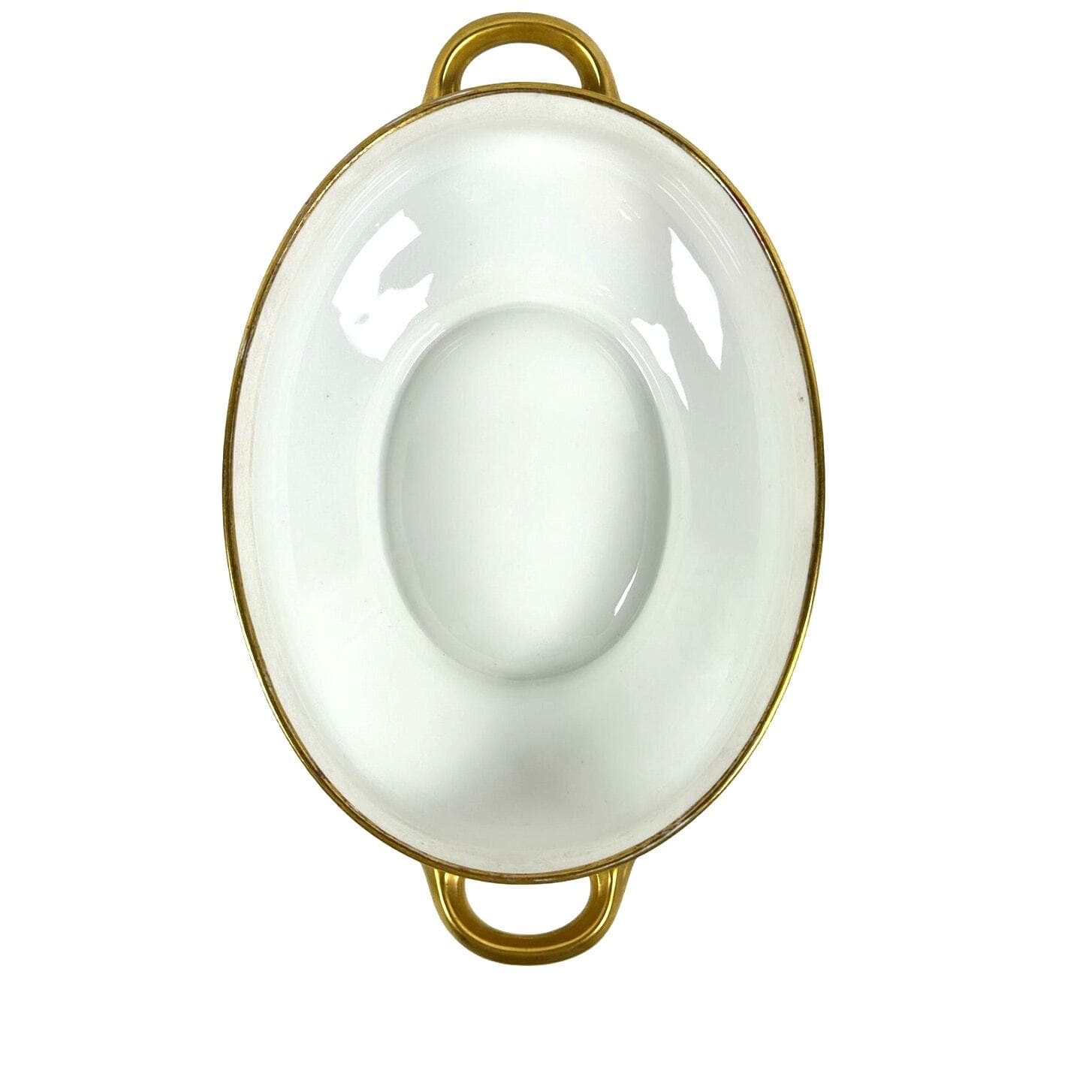 Wm Guerin & Co Limoges France White Antique Covered Serving Dish Gold Accents! - Thumbnail 7