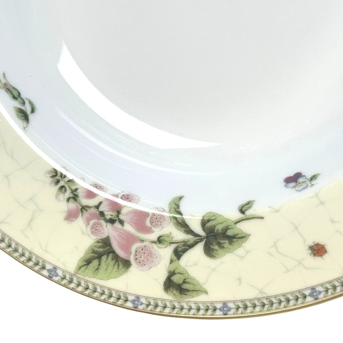 Wedgwood Vintage 1997 "Fleur" 9" Large Rim Soup/Pasta Bowls-Excellent-Set of 6 - Thumbnail 3