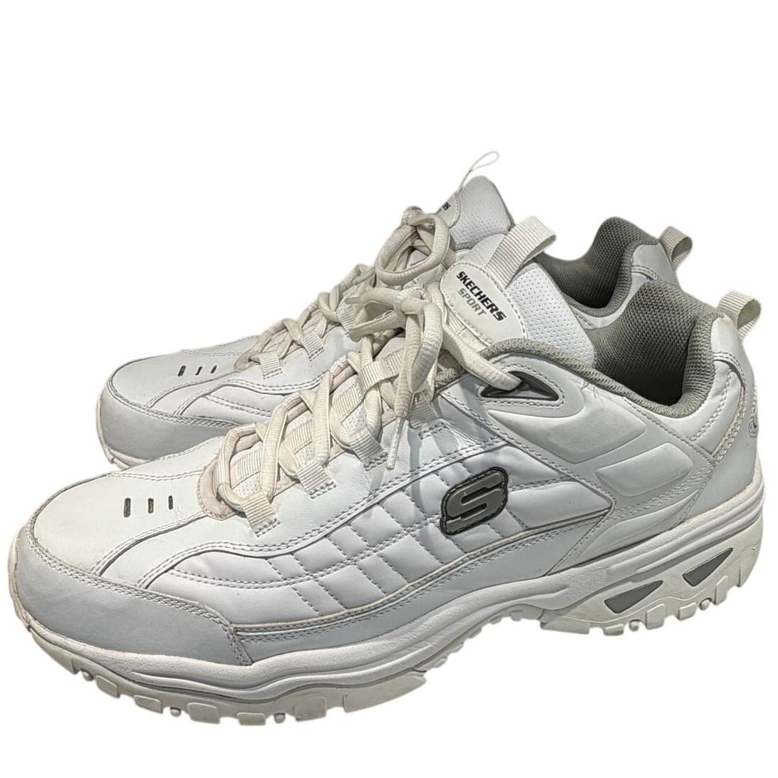 Skechers 50081 Mens Size 15 White Walking Athletic Shoes Comfort Sneakers - Thumbnail 3