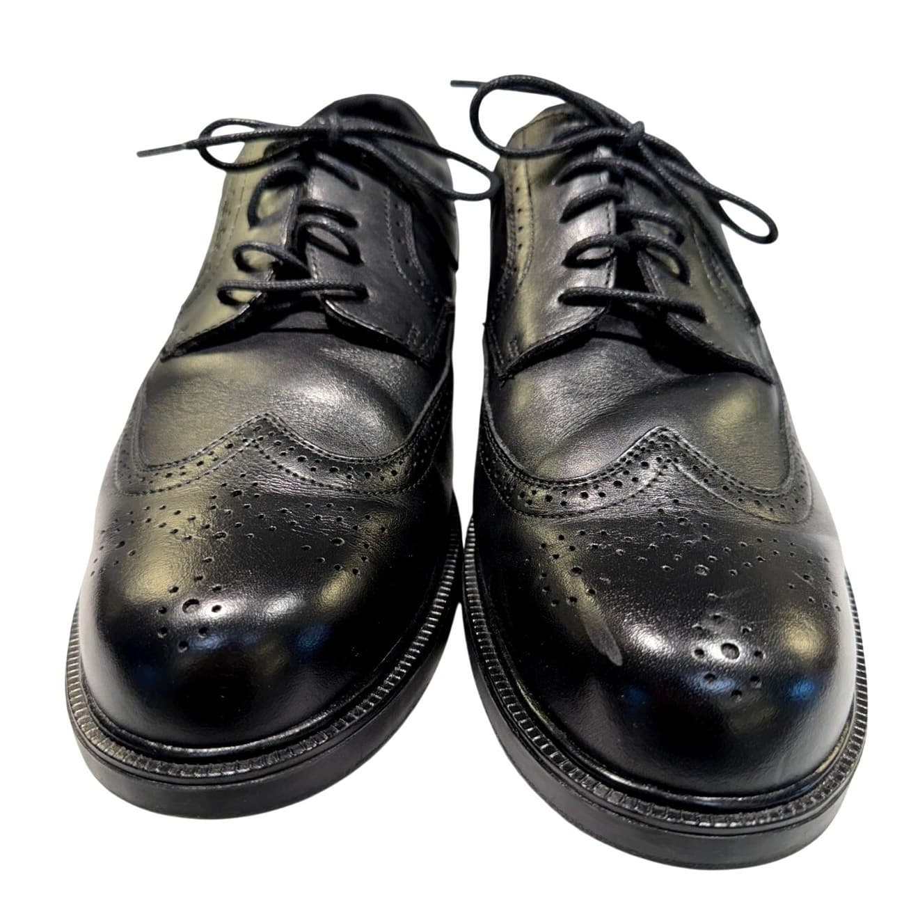 Nunn Bush Adams Mens 14M Black Leather Wingtip Oxford Dress Shoes Comfort GelBox - Thumbnail 6
