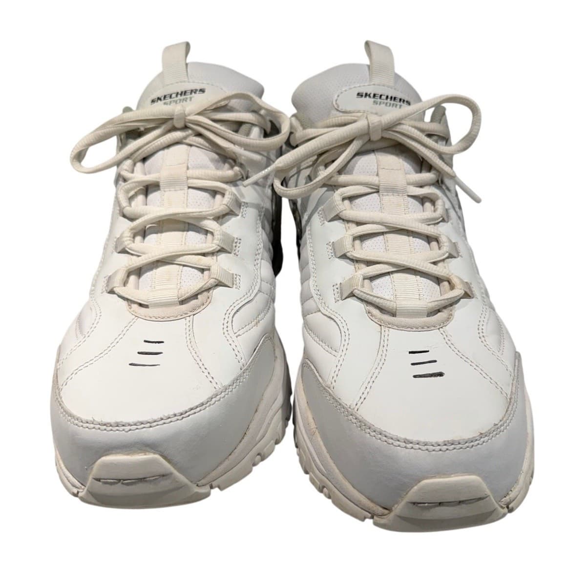 Skechers 50081 Mens Size 15 White Walking Athletic Shoes Comfort Sneakers - Thumbnail 5