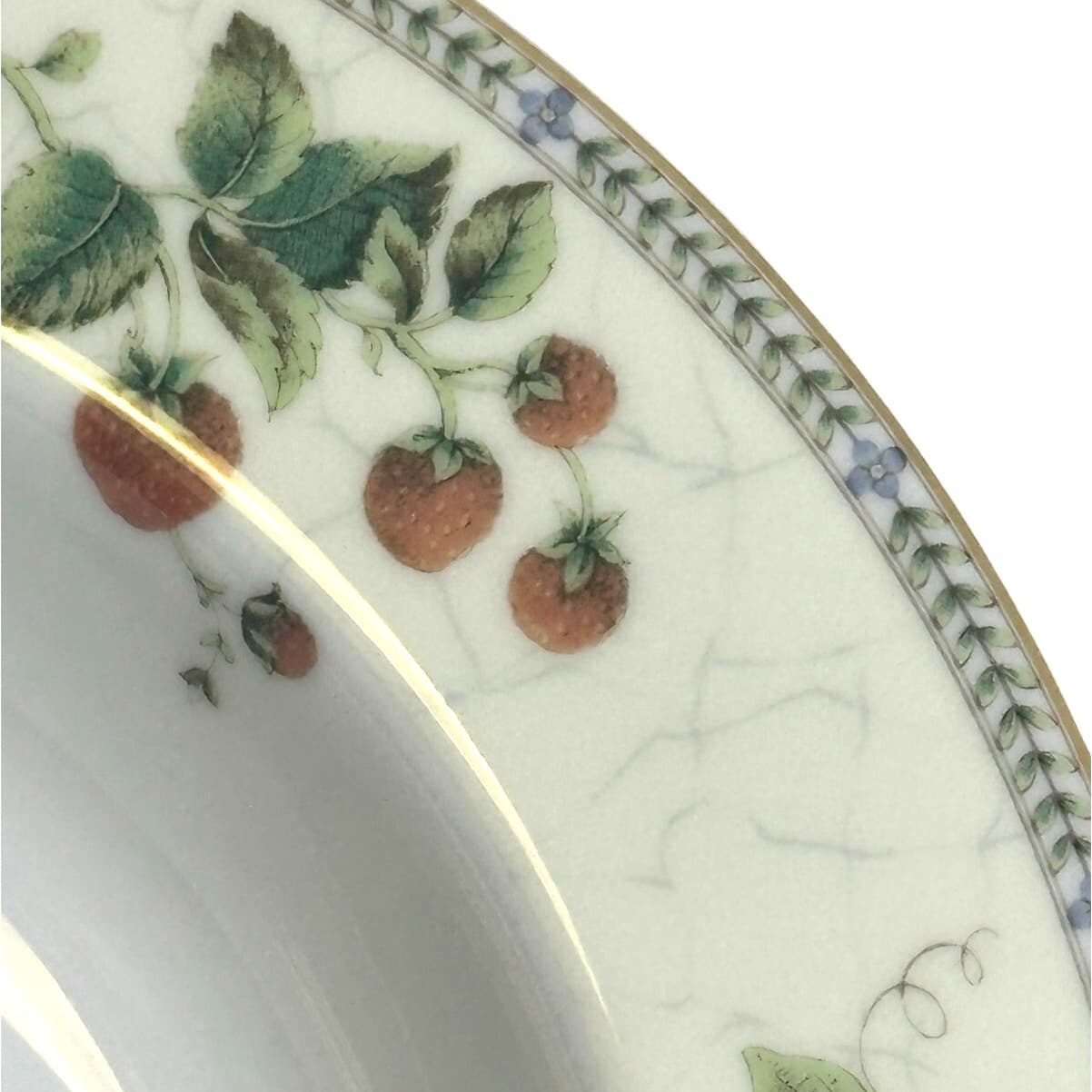 Wedgwood Vintage 1997 "Fleur" 9" Large Rim Soup/Pasta Bowls-Excellent-Set of 8 - Thumbnail 4