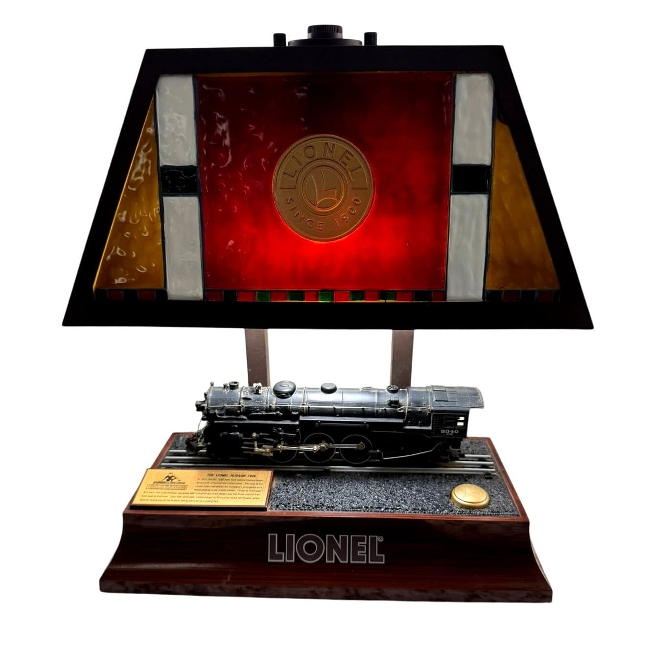 Lionel Hudson 700E Commemorative Train Lamp with Sound & Stained Glass 2000