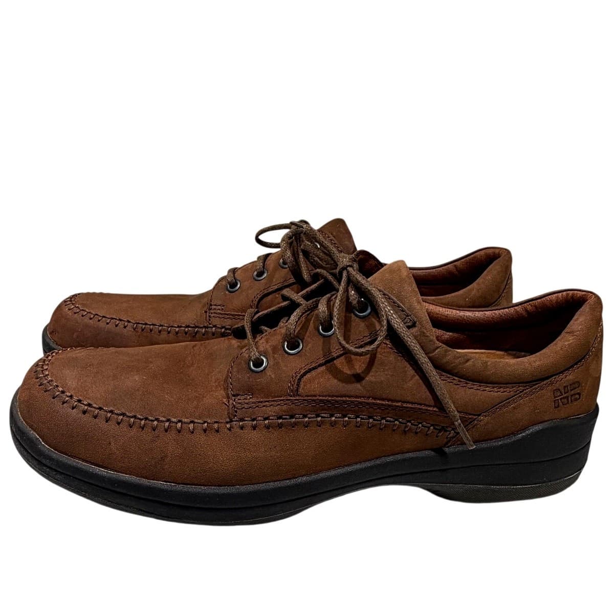 Nunn Bush Rainier Mens Size 14 M Brown Leather Comfort Gel Moc Toe Oxford Shoes - Thumbnail 2