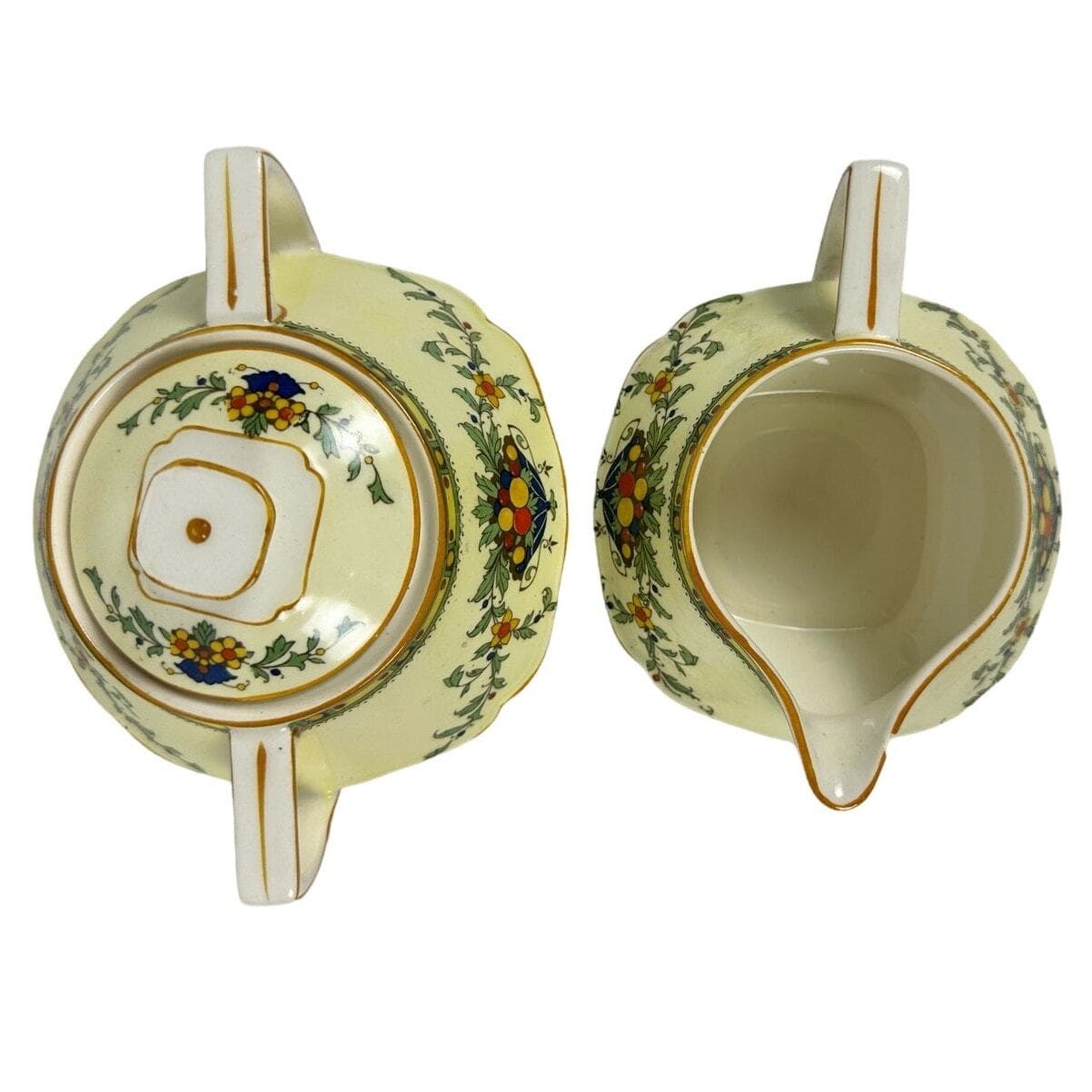 Crown Ducal Ware England 72944 Antique 1930's Creamer & Sugar Bowl w/Lid-Read! - Thumbnail 6