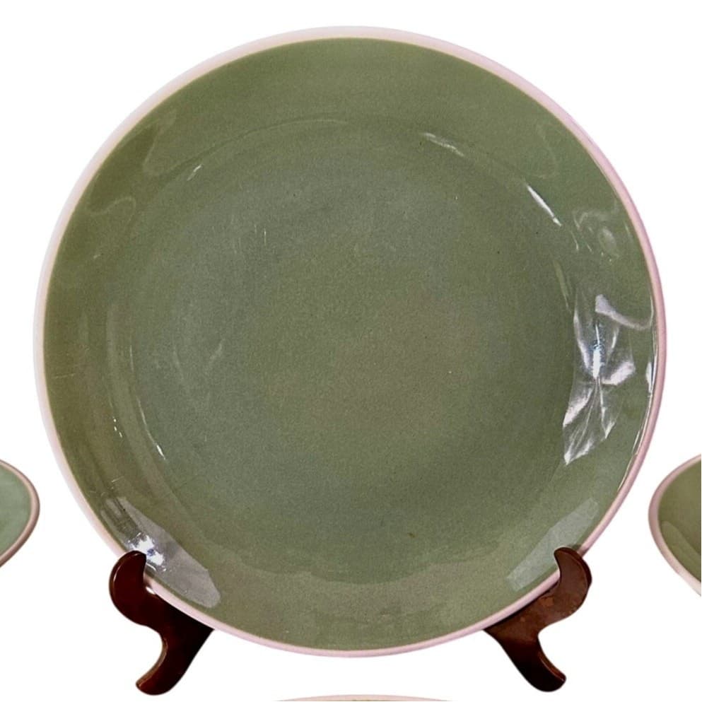 Ironstone USA Vintage Green Ceramic Bread/Dessert Plates-Set of 8 - Thumbnail 2