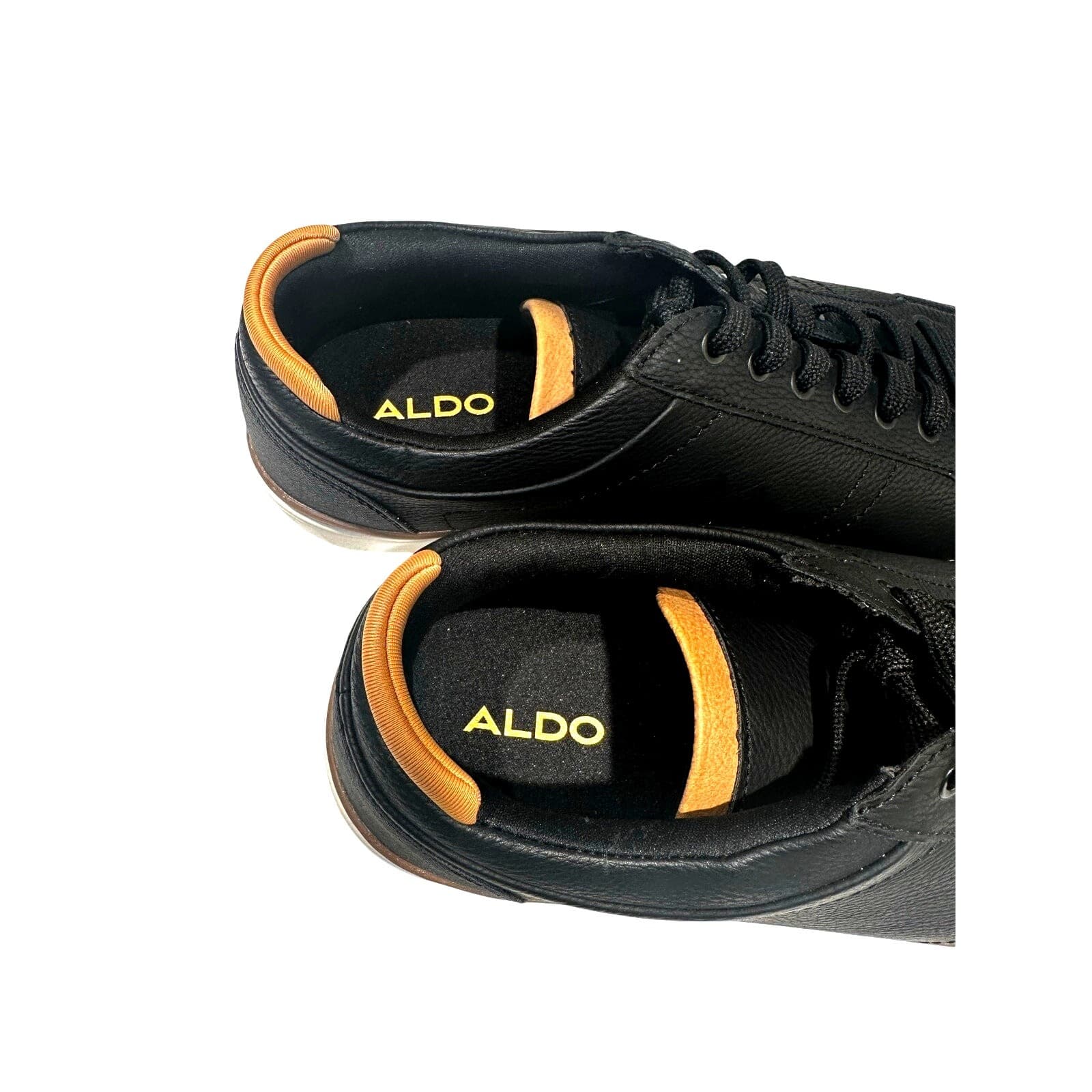 Aldo Ramson Black Brown Pebble Leather Sneakers Men's Size 10 - Thumbnail 5