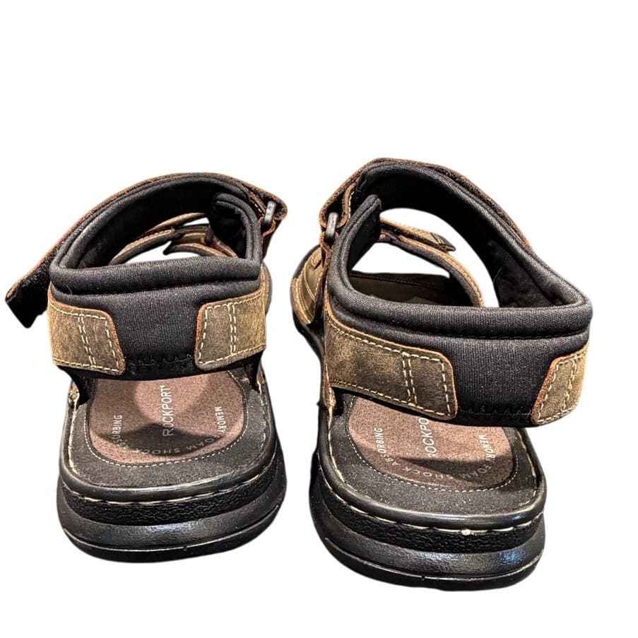 Rockport TruTech Sandals Mens Size 14 H80295 Brown Adjustable Comfort Walking - Thumbnail 7