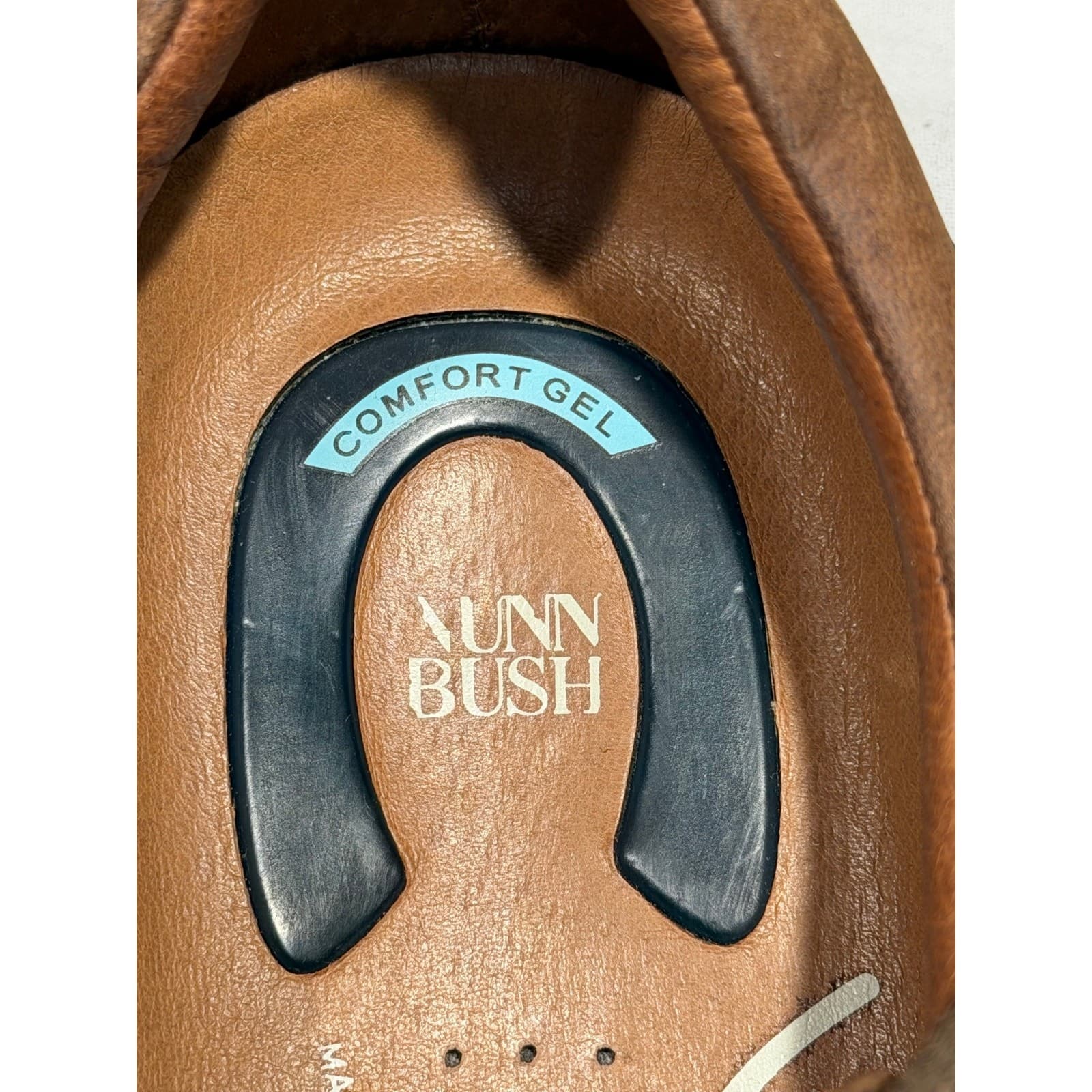 Nunn Bush Rainier Mens Size 14 M Brown Leather Comfort Gel Moc Toe Oxford Shoes - Thumbnail 4