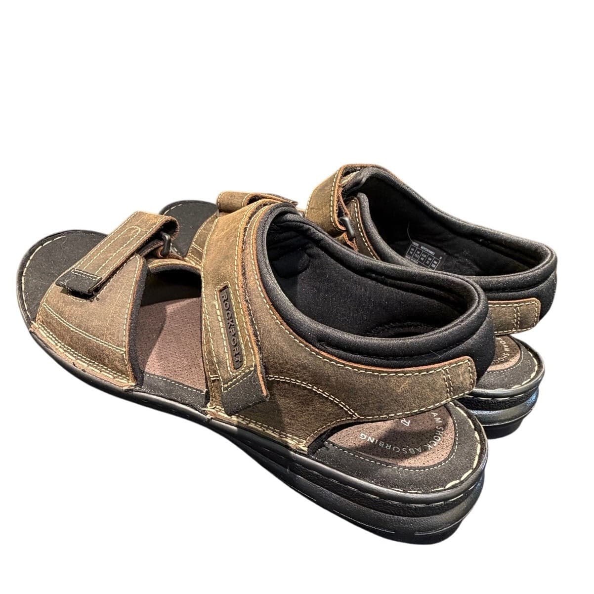 Rockport TruTech Sandals Mens Size 14 H80295 Brown Adjustable Comfort Walking - Thumbnail 4