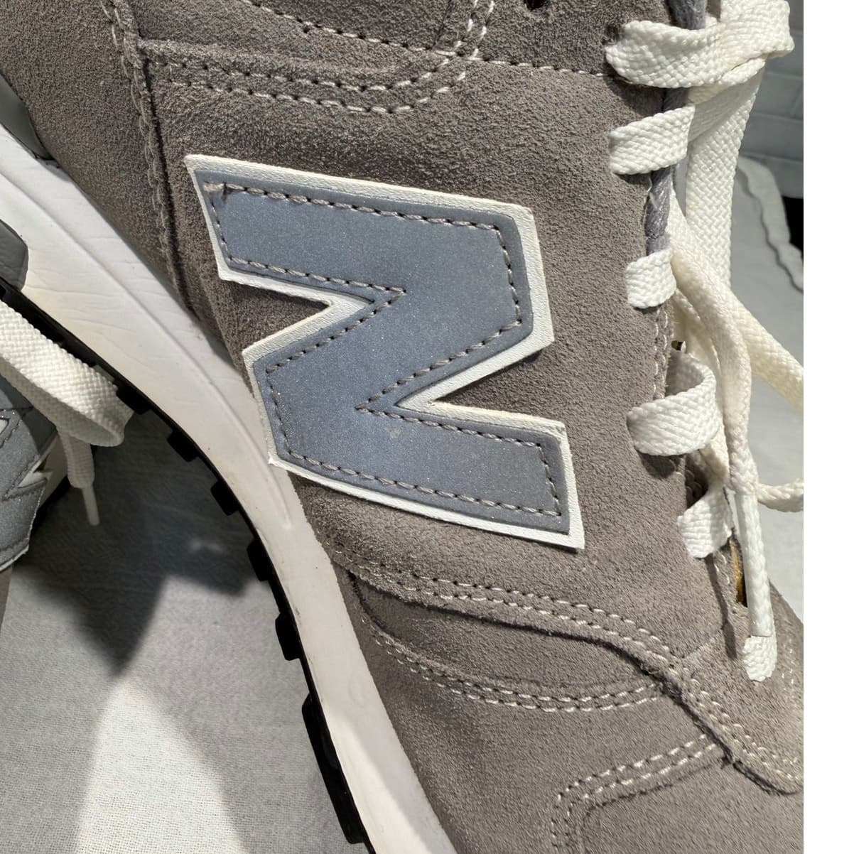 New Balance 565 Mens Size 14 Gray Suede Running Walking Sneakers ML565 Excellent - Thumbnail 4