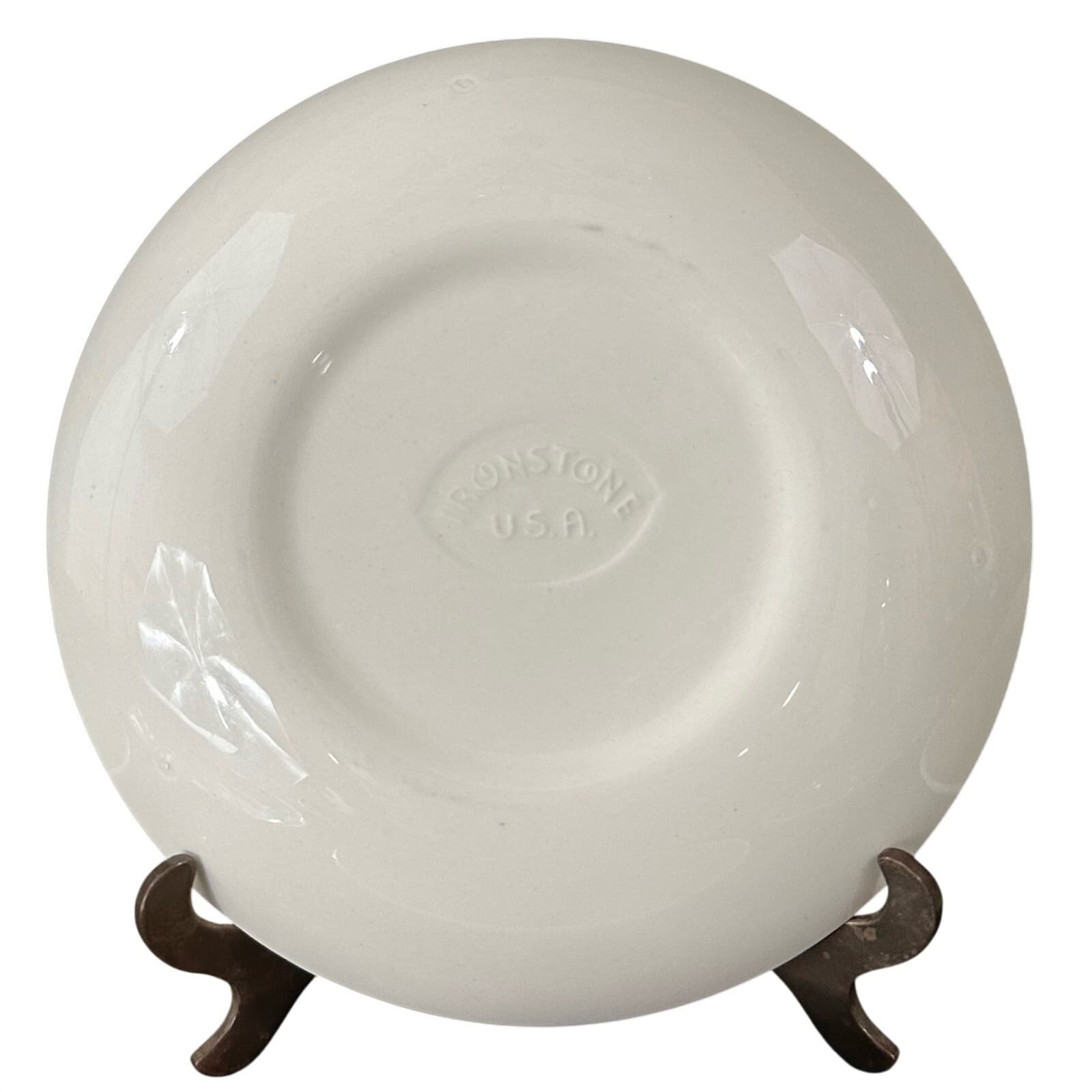 Ironstone USA Vintage Green Ceramic Bread/Dessert Plates-Set of 8 - Thumbnail 3
