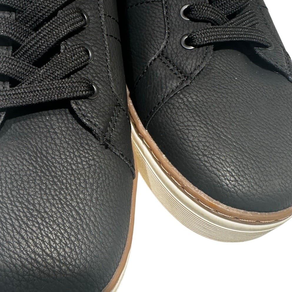 Aldo Ramson Black Brown Pebble Leather Sneakers Men's Size 10 - Thumbnail 2