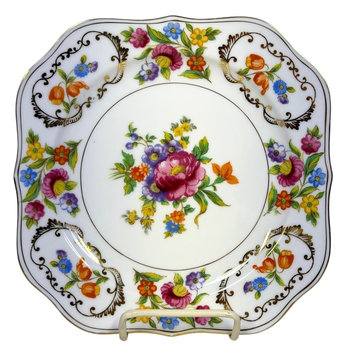 Noritake Retired 'Dresdena' 1931-1940 Backstamp Square 8" Salad Plate(s)-Rare