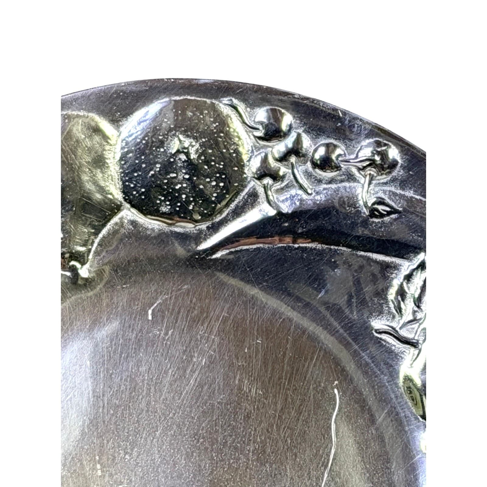 Wilton Armetale Large Pewter Fruit Embossed Serving Platter 13.25”-Excellent - Thumbnail 3