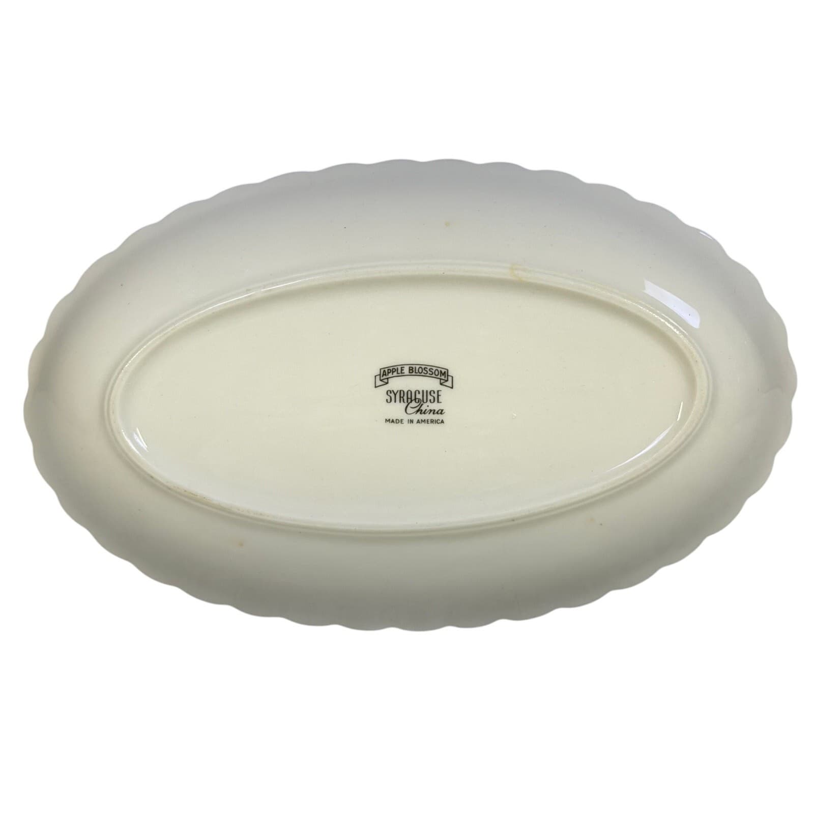 Syracuse Retired 'Apple Blossom' 1950-1967 Gravy Boat with Attached Underplate - Thumbnail 8