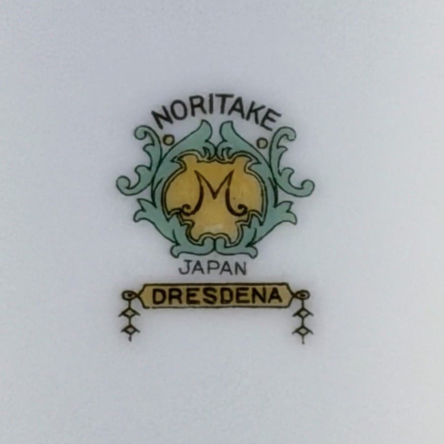 Noritake Retired 'Dresdena' 1931-1940 Backstamp Square 8" Salad Plate(s)-Rare - Thumbnail 8