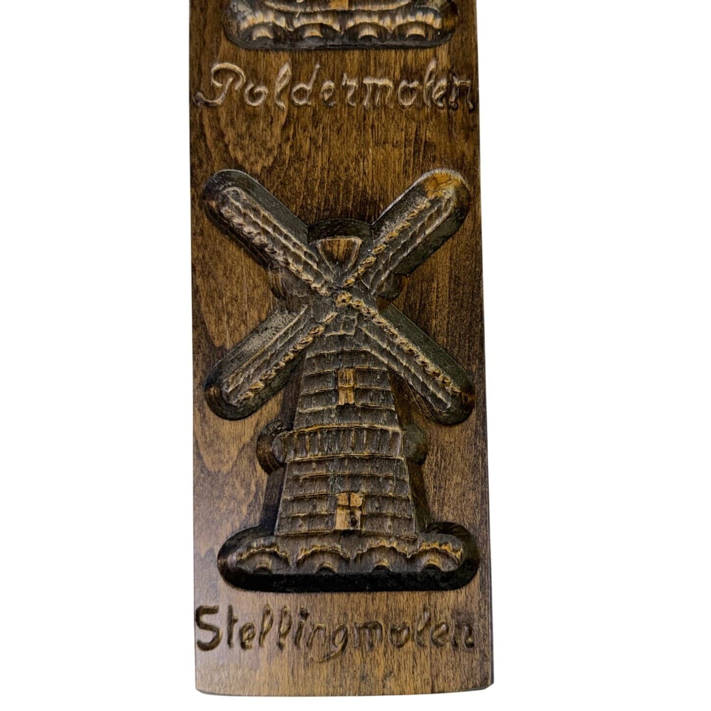 Holland Dutch Windmills Shaped Wooden Crispy Biscuit/Speculaas Holiday Mold - Thumbnail 3