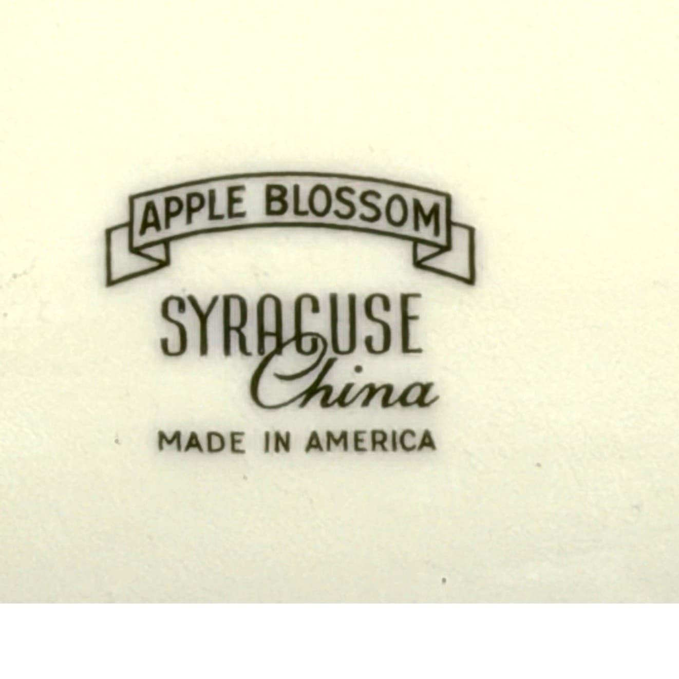 Syracuse Retired 'Apple Blossom' 1950-1967 Gravy Boat with Attached Underplate - Thumbnail 9
