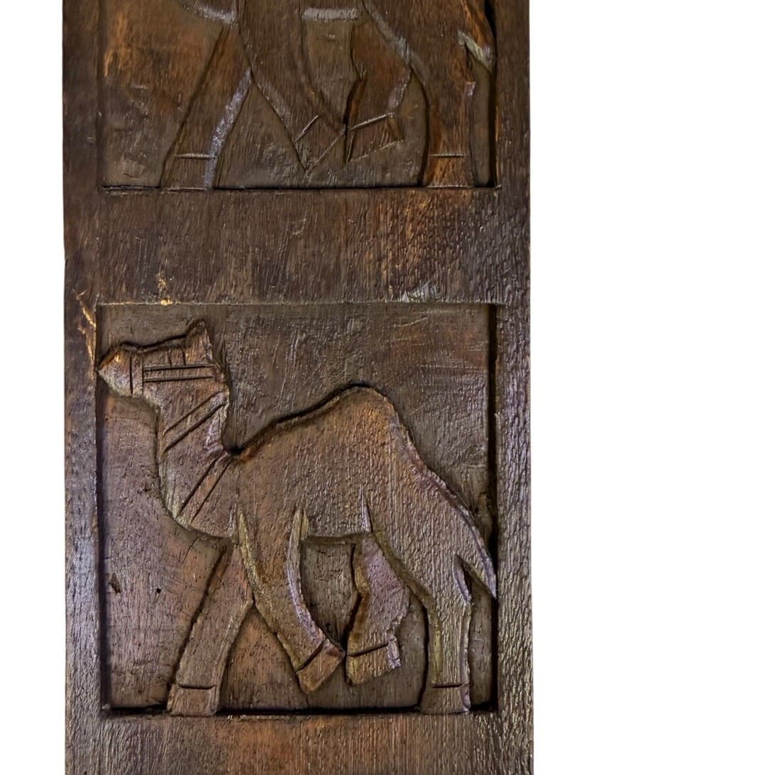 Carved Animals Relief Wooden 22 x 18 Large Hanging Wall Cross - Thumbnail 7