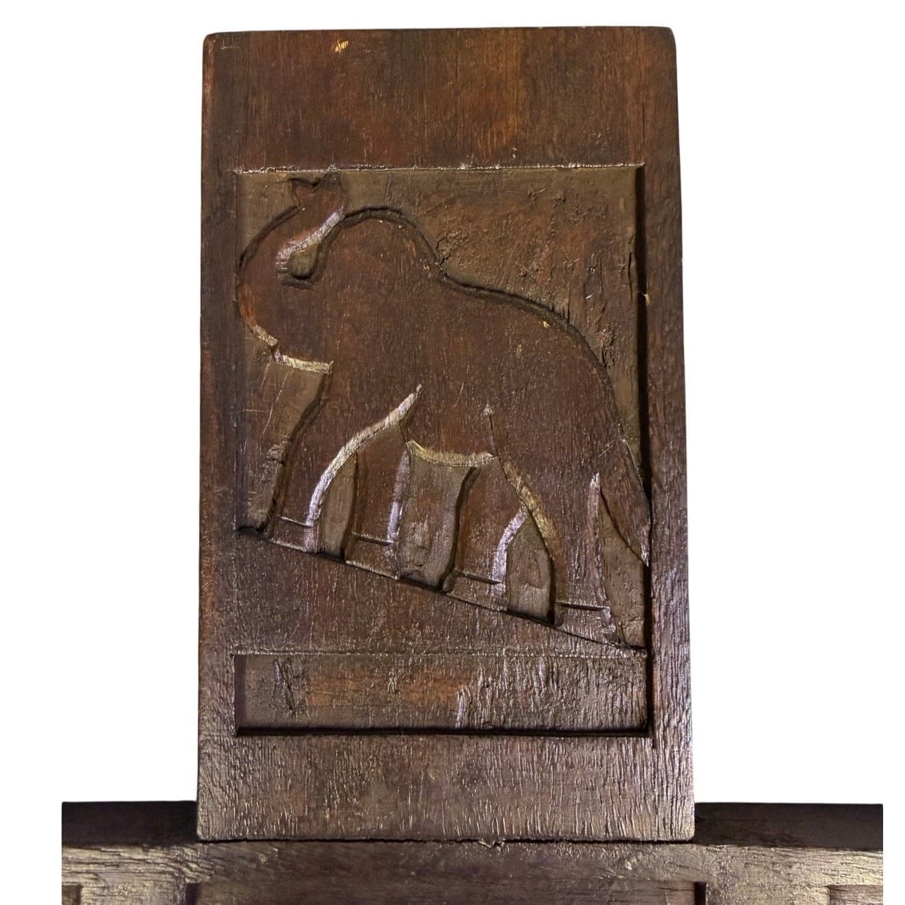 Carved Animals Relief Wooden 22 x 18 Large Hanging Wall Cross - Thumbnail 2