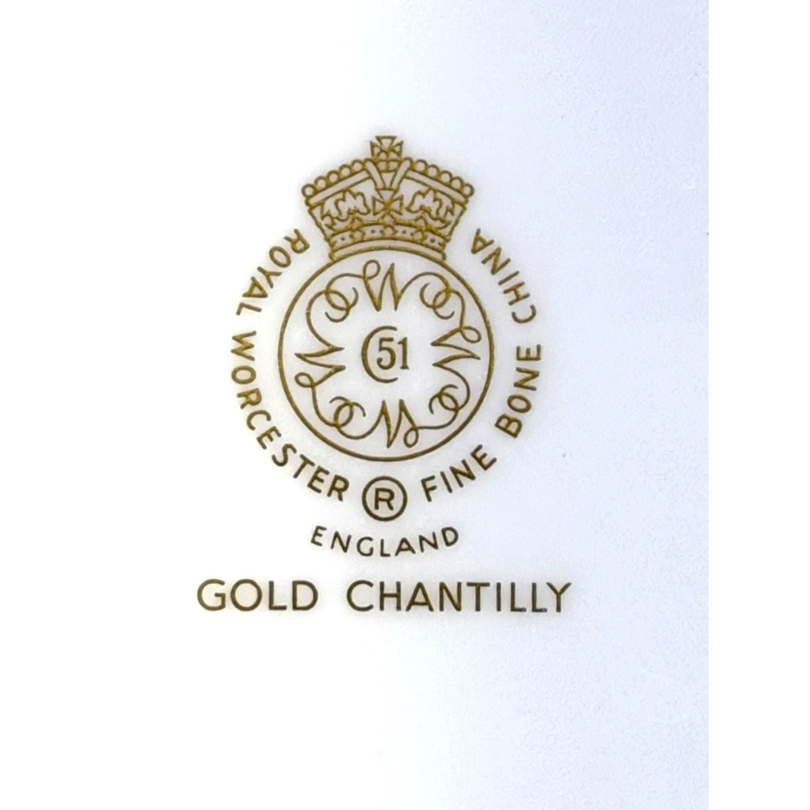 Royal Worcester Retired Gold Chantilly Bone China 6 1/8" Bread/Dessert Plate(s) - Thumbnail 3