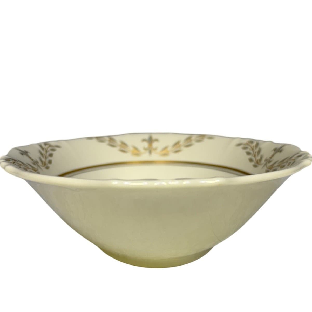 Syracuse Retired 1962-1966 'Fleur De Lis Gray' 10" Oval Serving Bowl-Rare - Thumbnail 3
