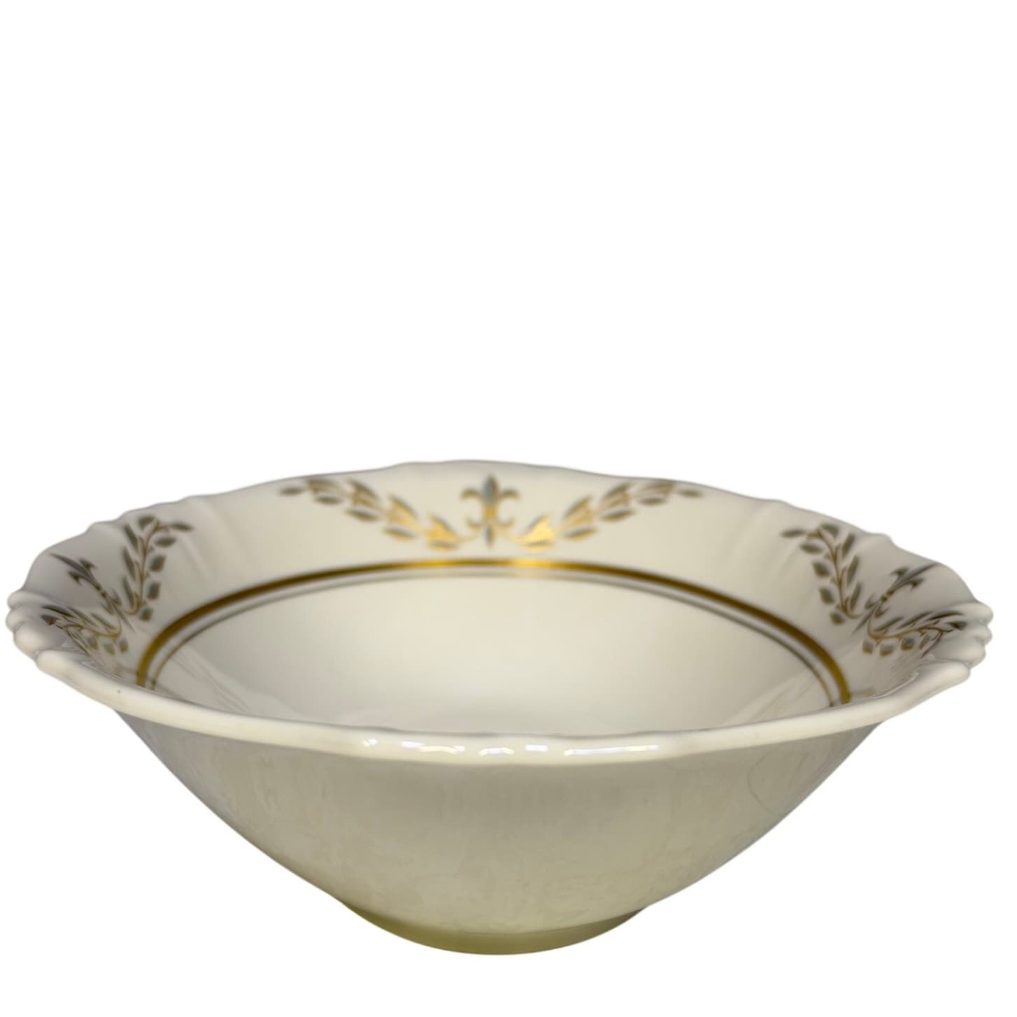 Syracuse Retired 1962-1966 'Fleur De Lis Gray' 9" Oval Serving Bowl-Rare