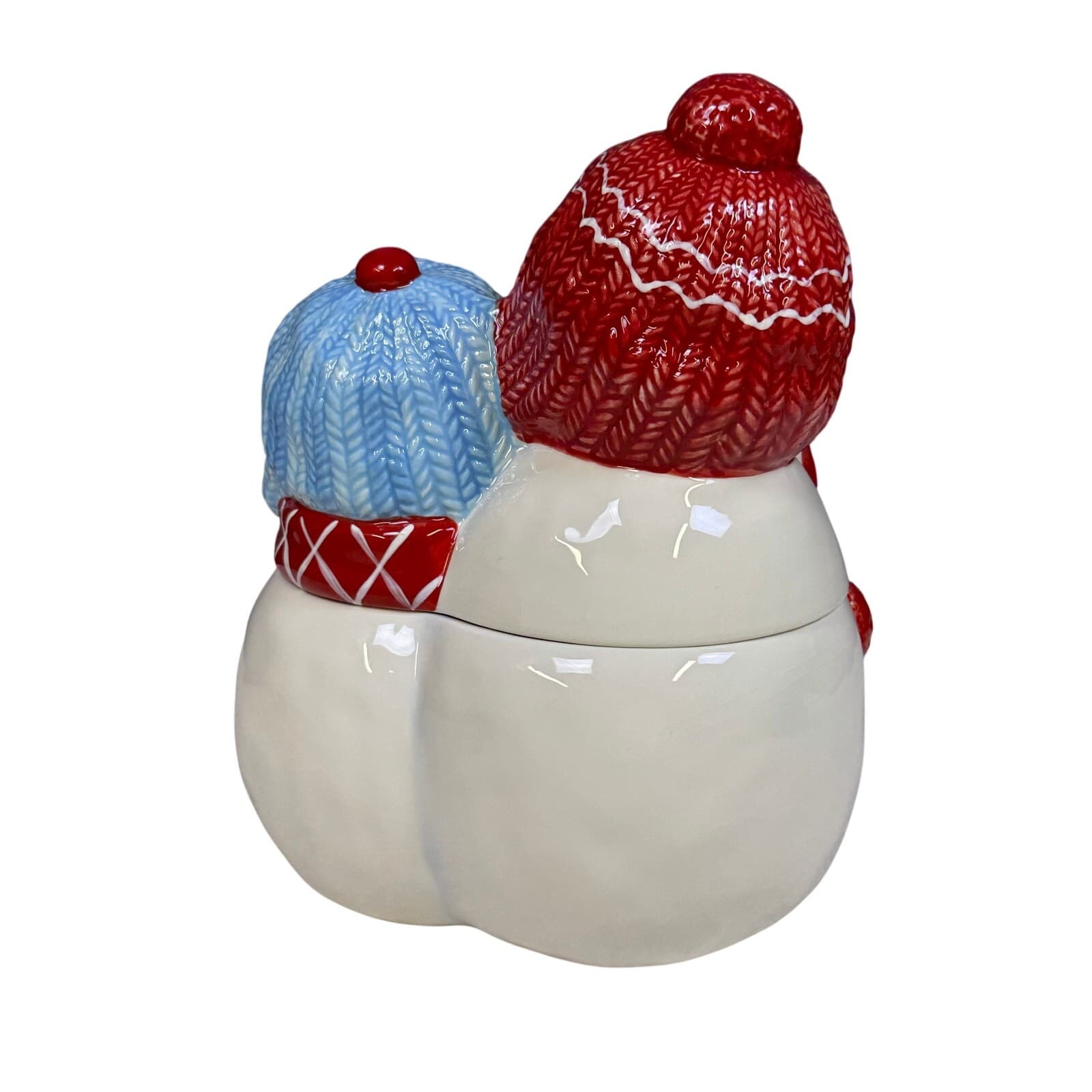 St. Nicholas Square 2010 'Let It Snow' Snowman Family 10.5" Figural Cookie Jar - Thumbnail 3