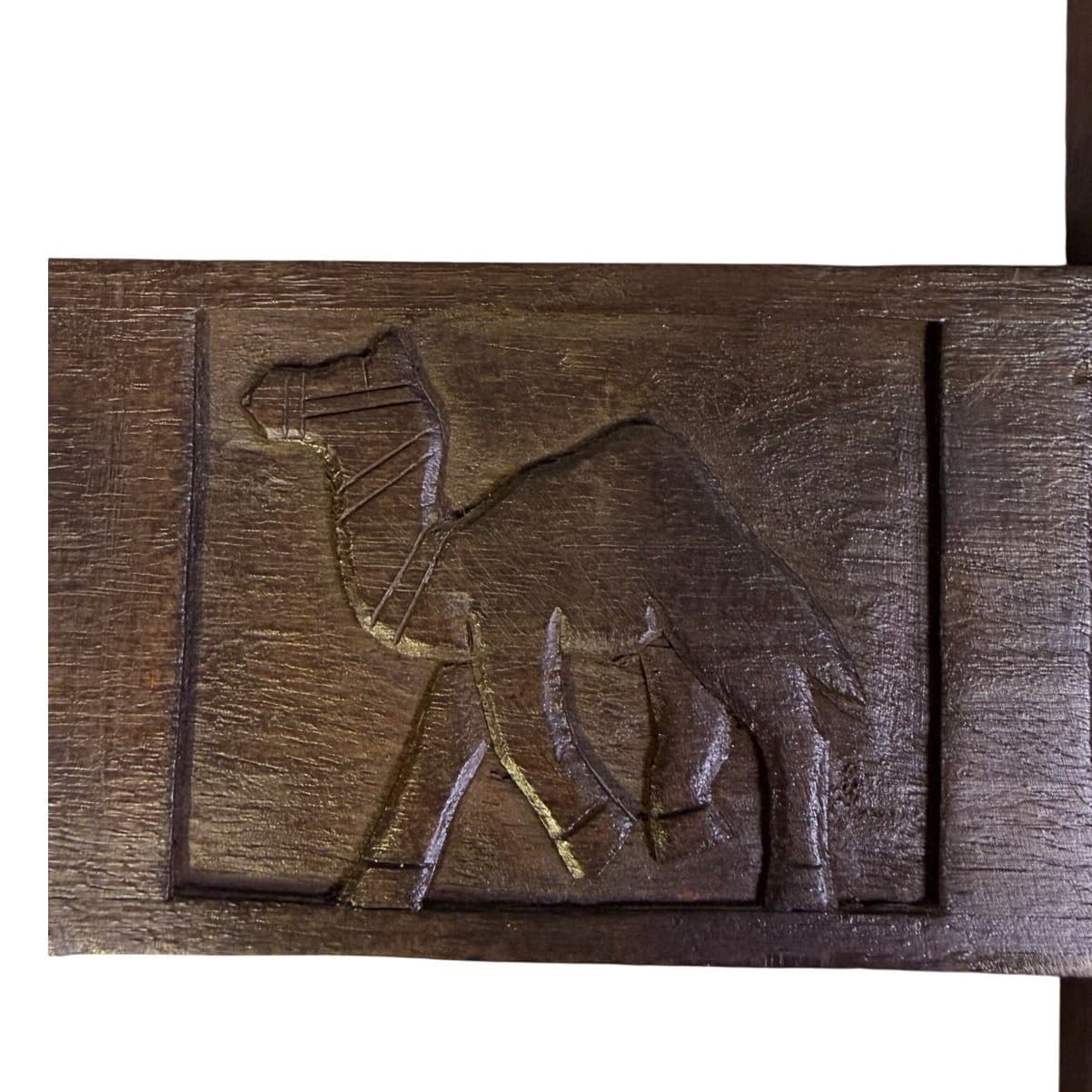 Carved Animals Relief Wooden 22 x 18 Large Hanging Wall Cross - Thumbnail 4